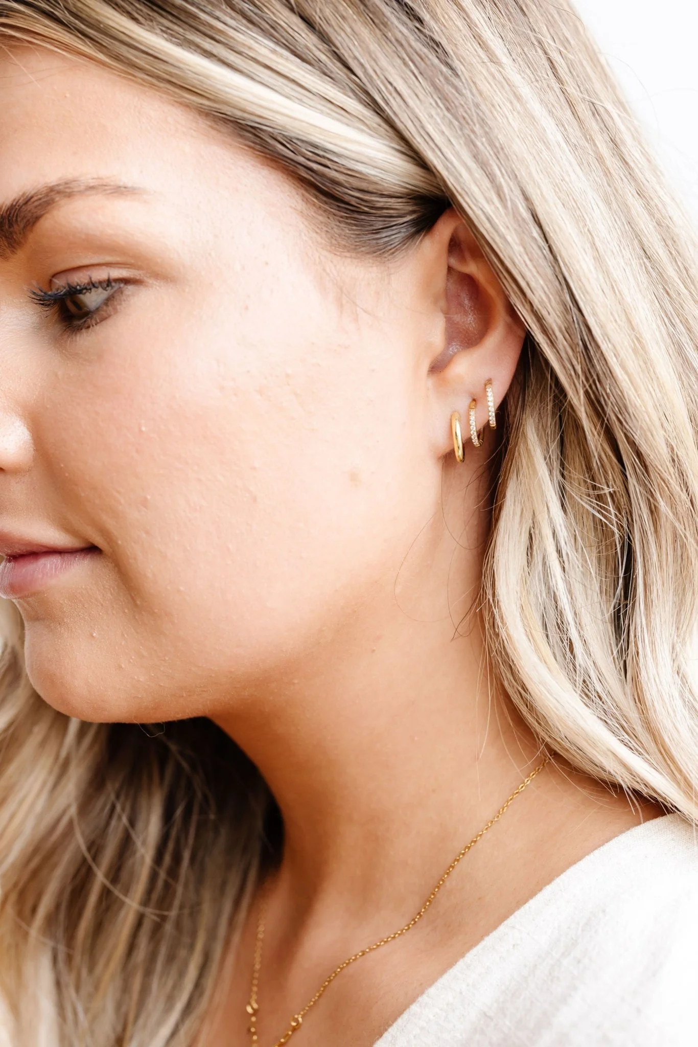 14mm Fundamental Hoops - Hypoallergenic - Gold and Silver - Image 3