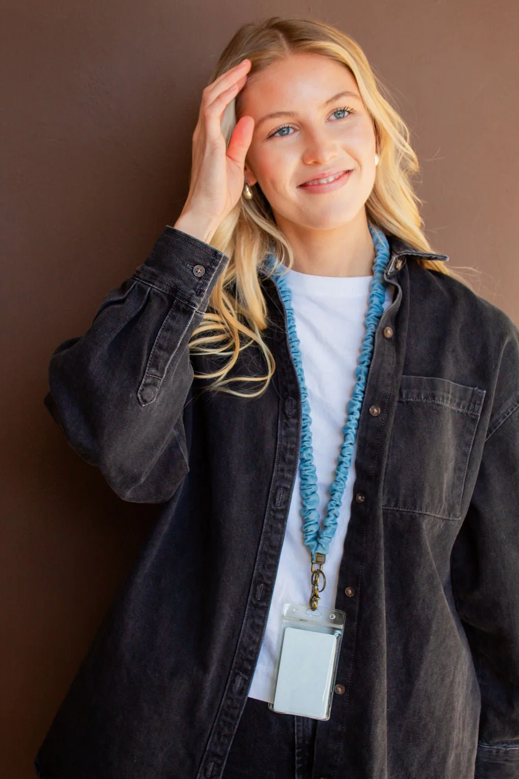 Baby Blue Jean Lanyard - Image 4