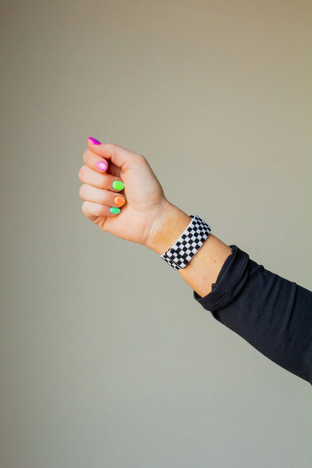 Black Checkerboard Adjustable Elastic - Image 3