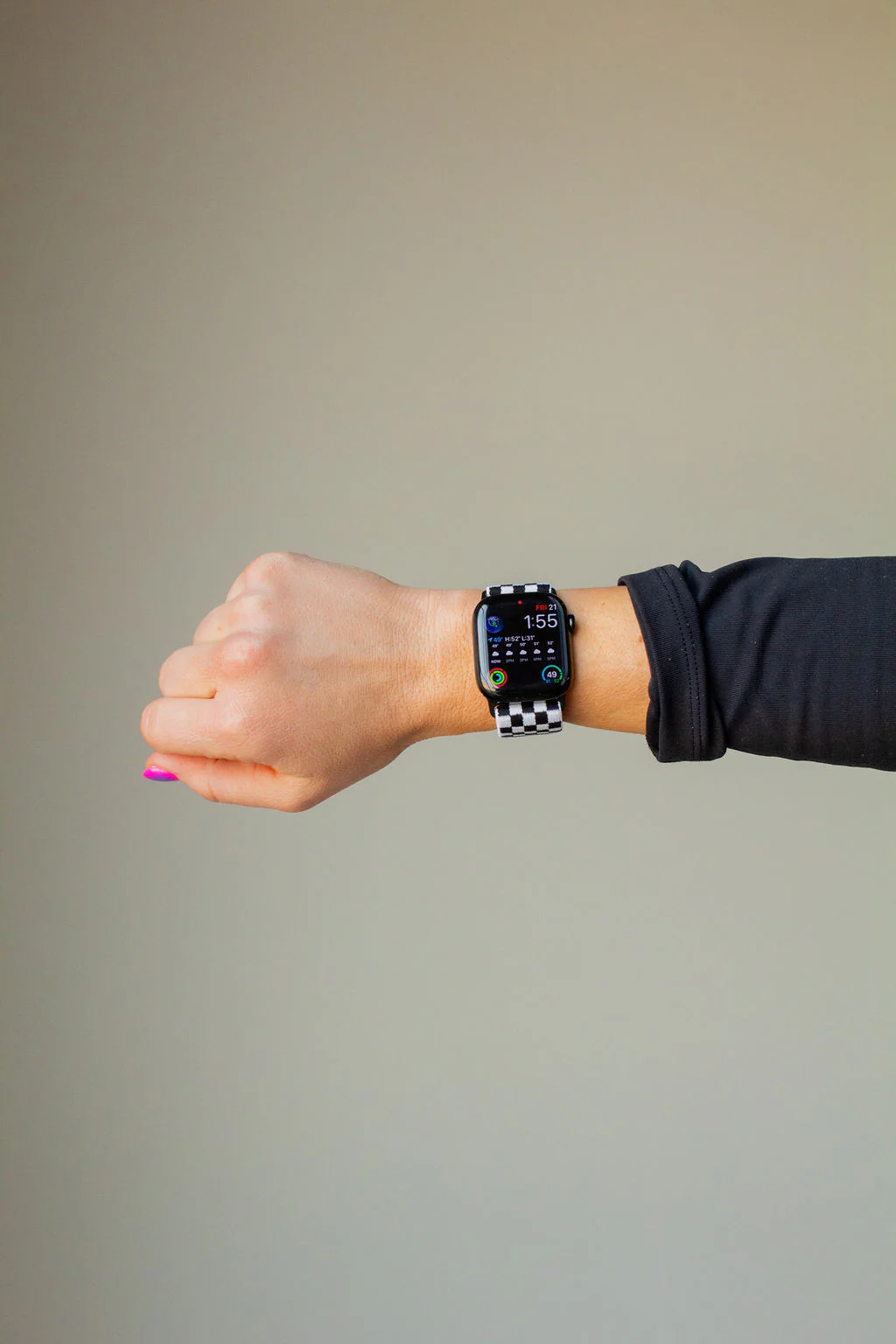 Black Checkerboard Adjustable Elastic - Image 5