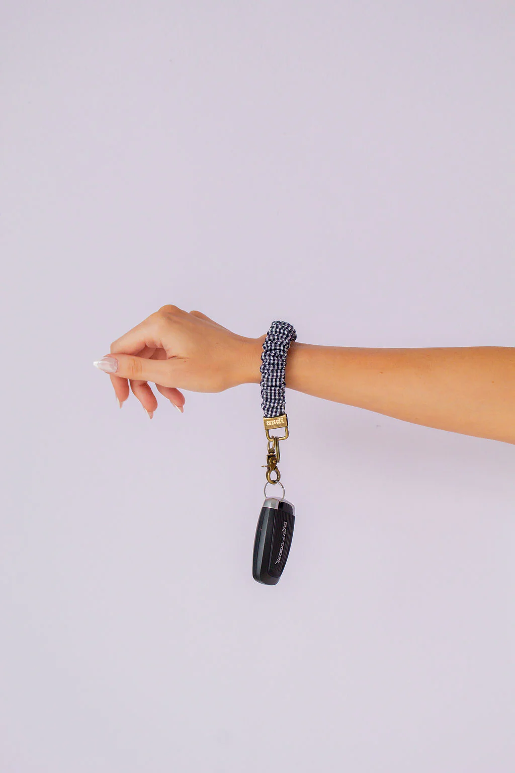 Inky Black Gingham Keychain - Image 4