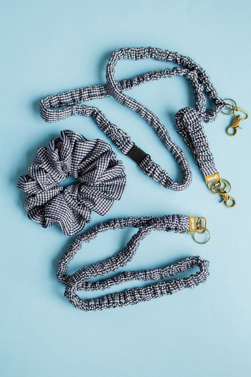 Inky Black Gingham Lanyard - Image 3