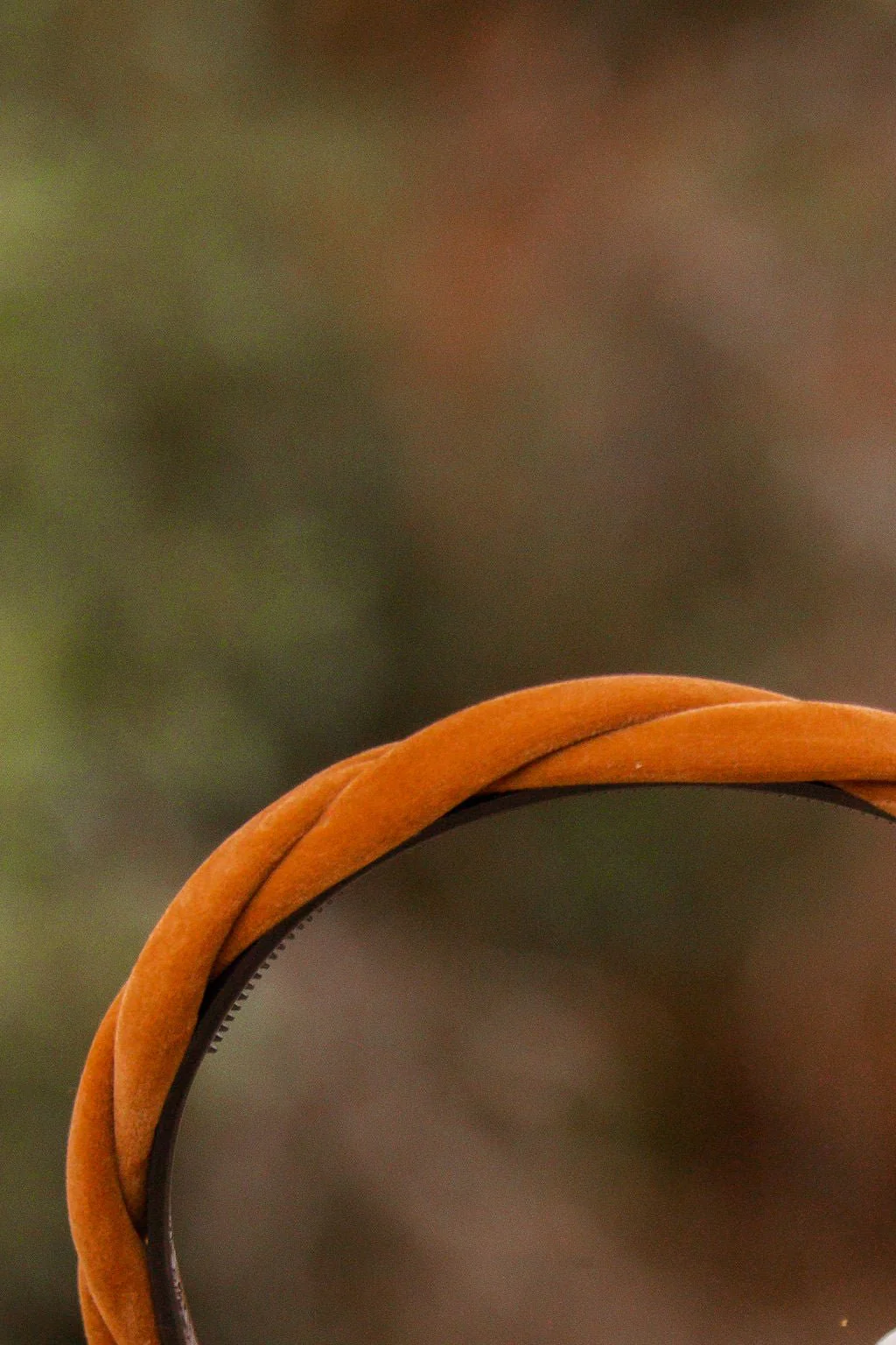 Brown Velvet Braided Headband - Image 3