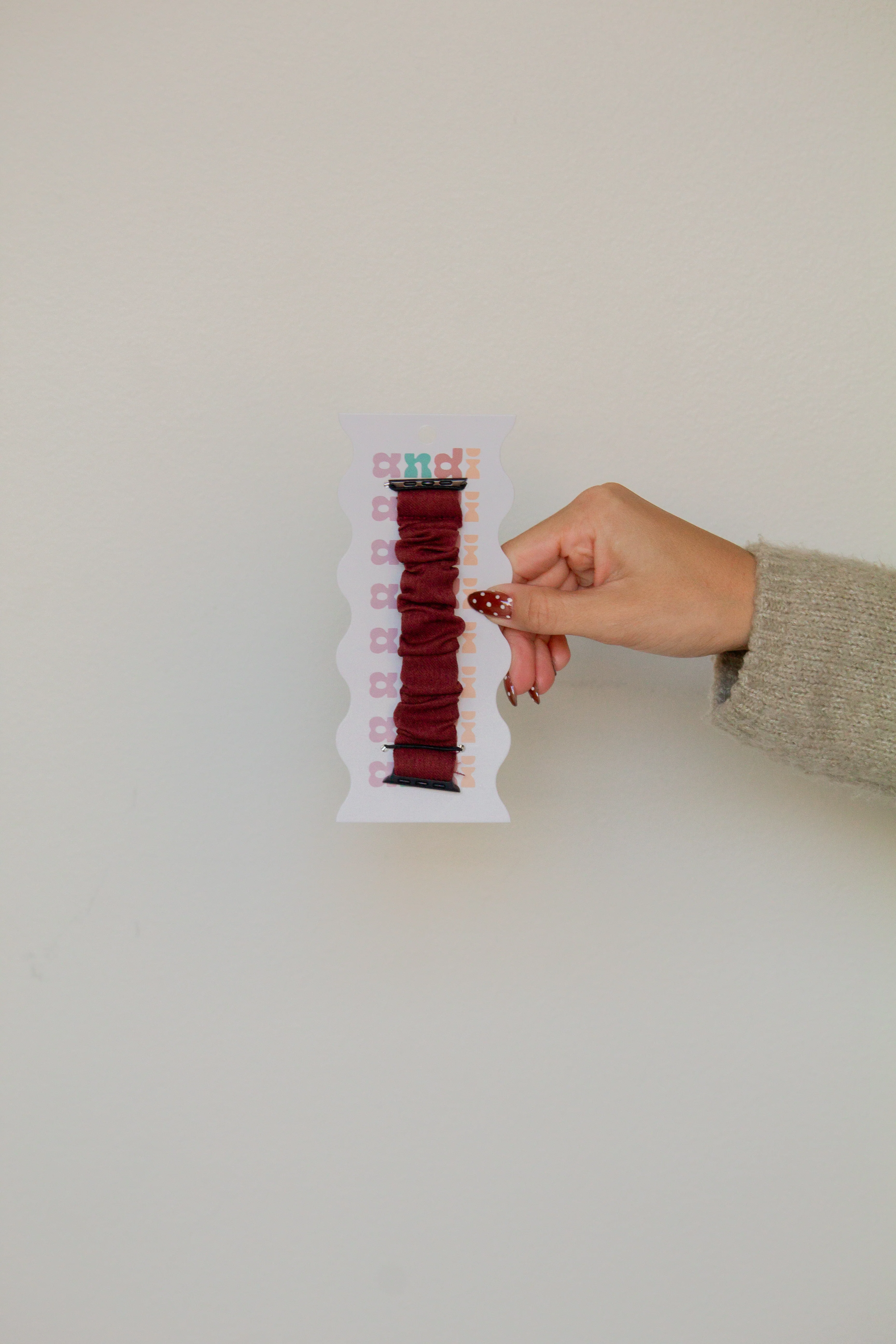 Crimson Scrunchie Watch Band - Image 2