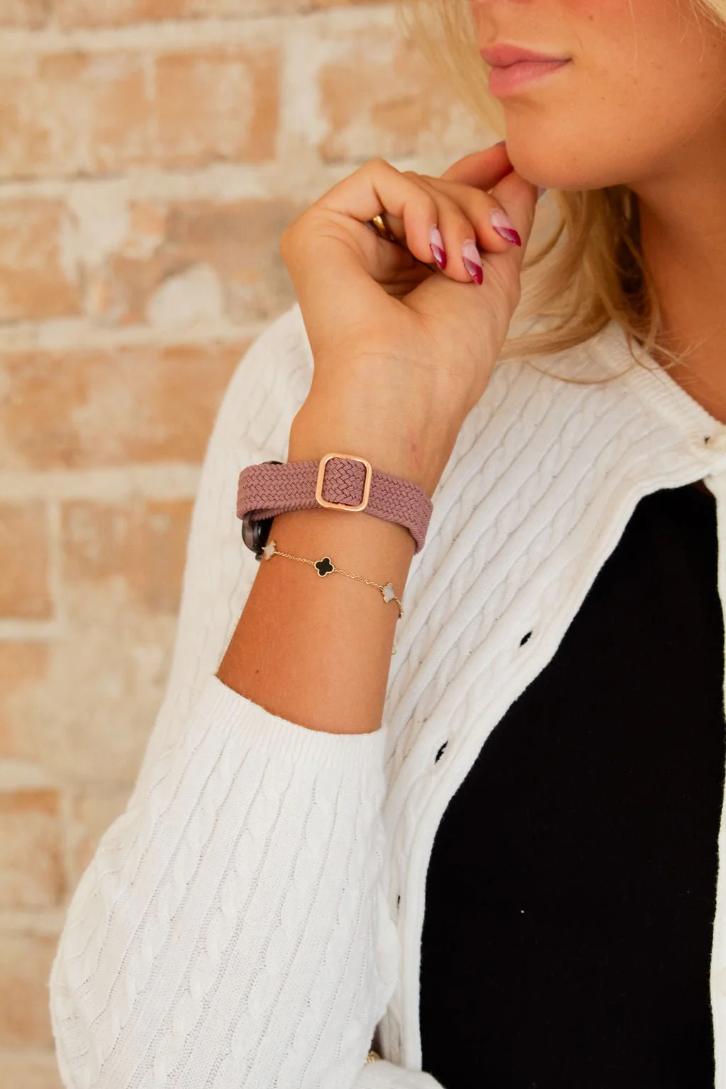 Dusty Purple Thin Weaved Watch Band - Image 4