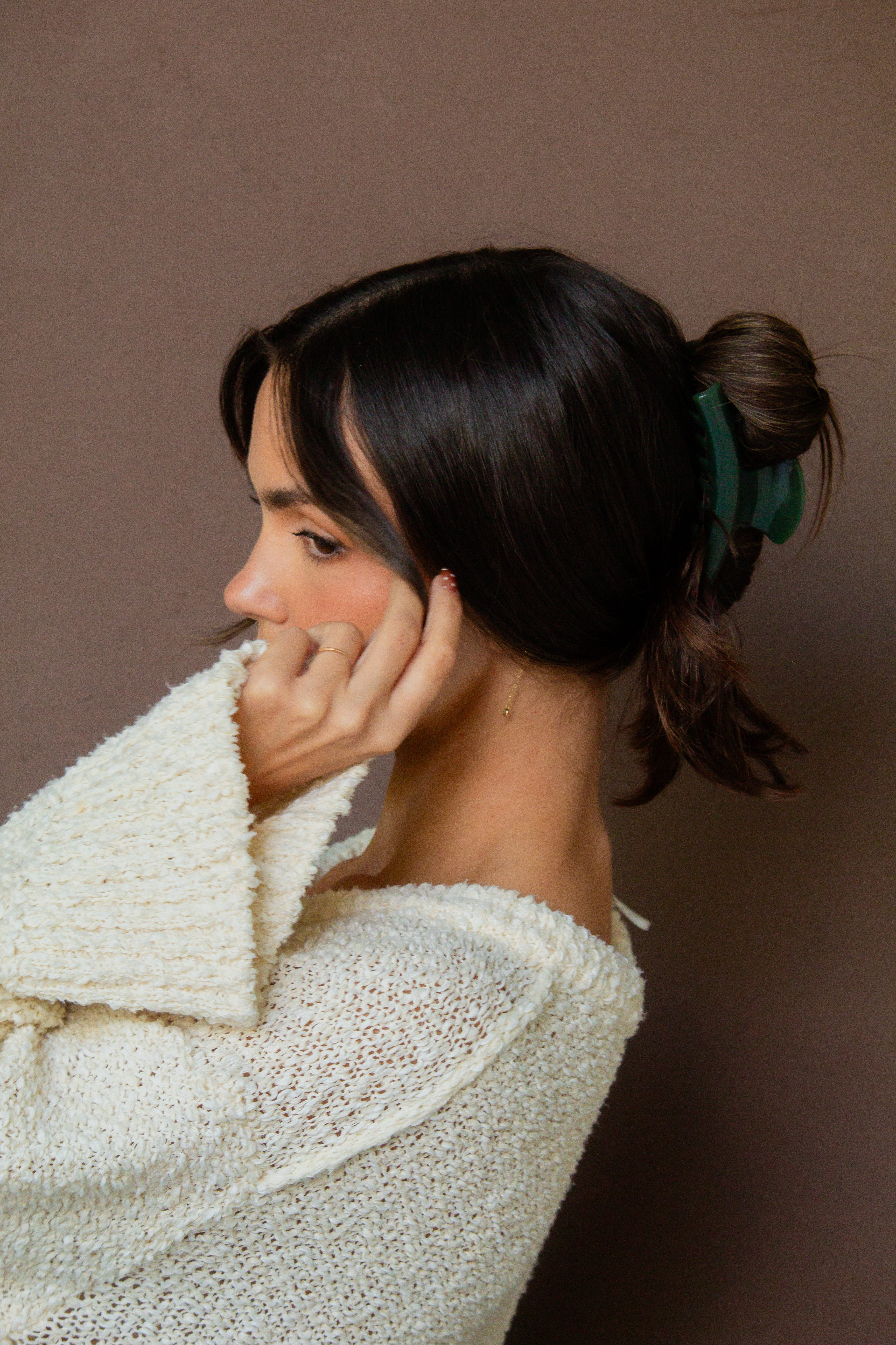 Earthy Toned Curved Claw Clip - Image 5