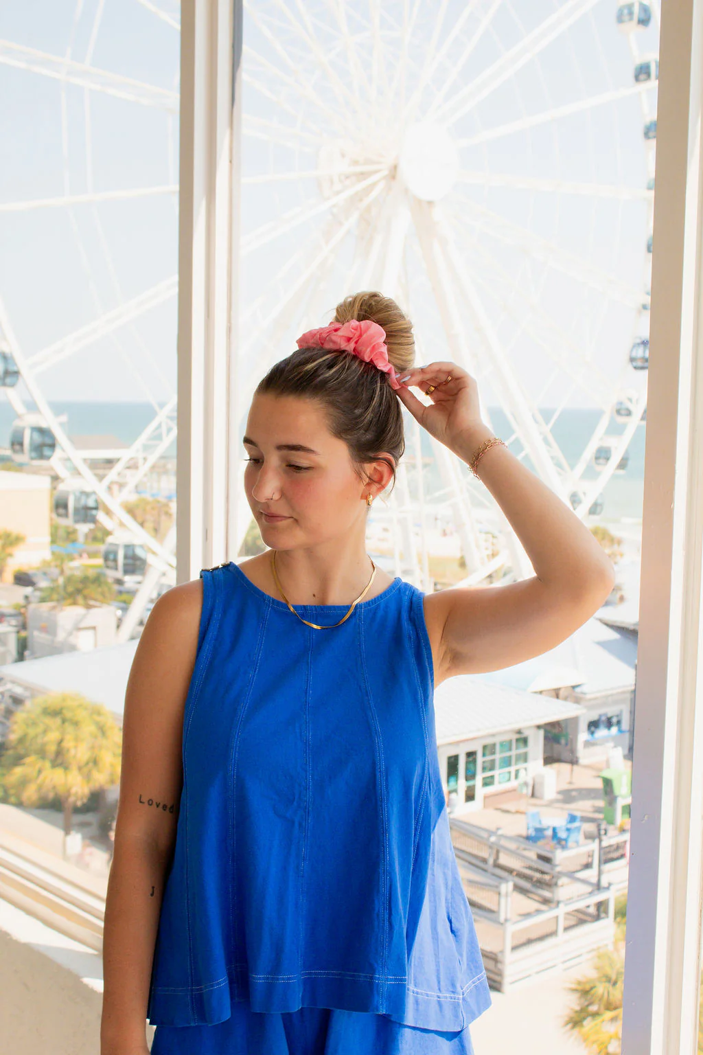 Pink Fresh Page Jumbo Scrunchie - Image 5