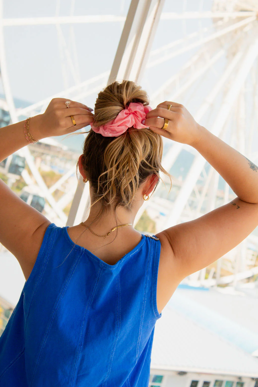 Pink Fresh Page Jumbo Scrunchie - Image 6