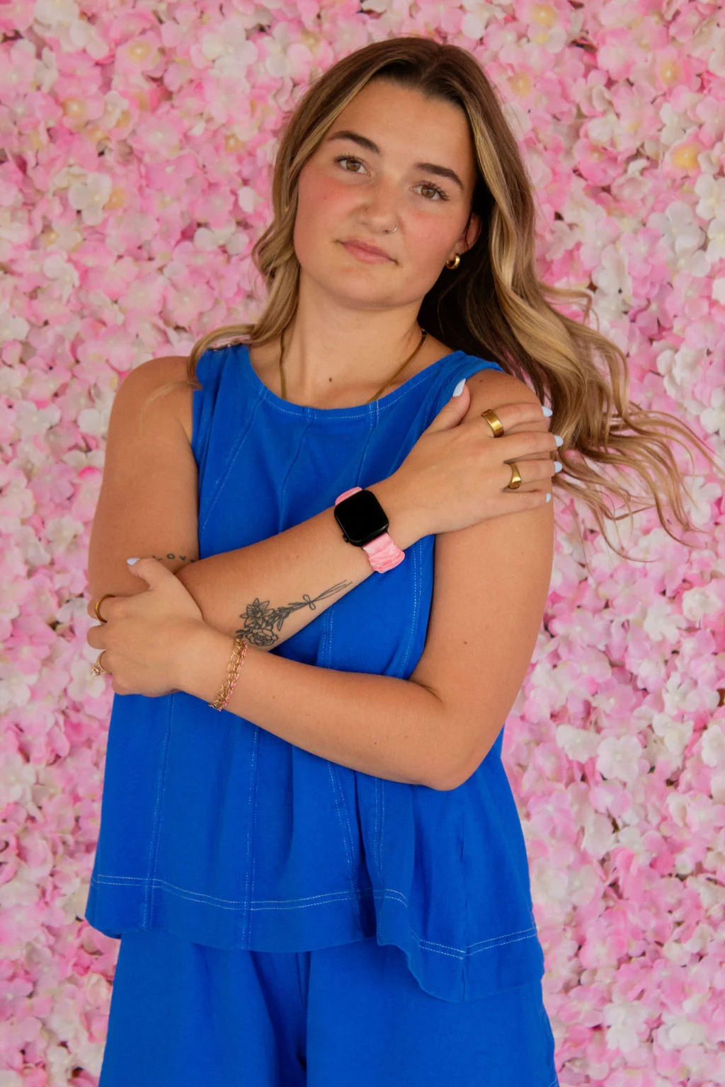 Pink Fresh Page Scrunchie Watch Band - Image 4