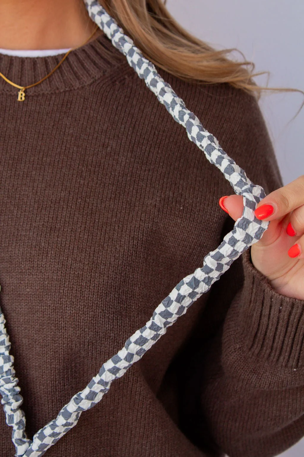 Andi x Rad Rev Grey Checkered Lanyard - Image 8