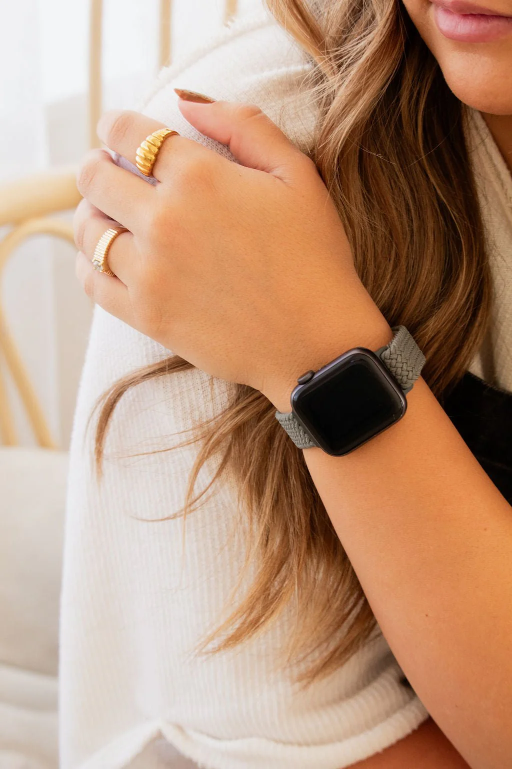 Hunter Thin Weaved Adjustable Elastic Watch Band - Image 4