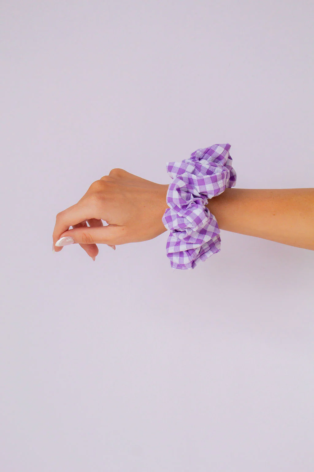 Iris Gingham Jumbo Scrunchie - Image 2