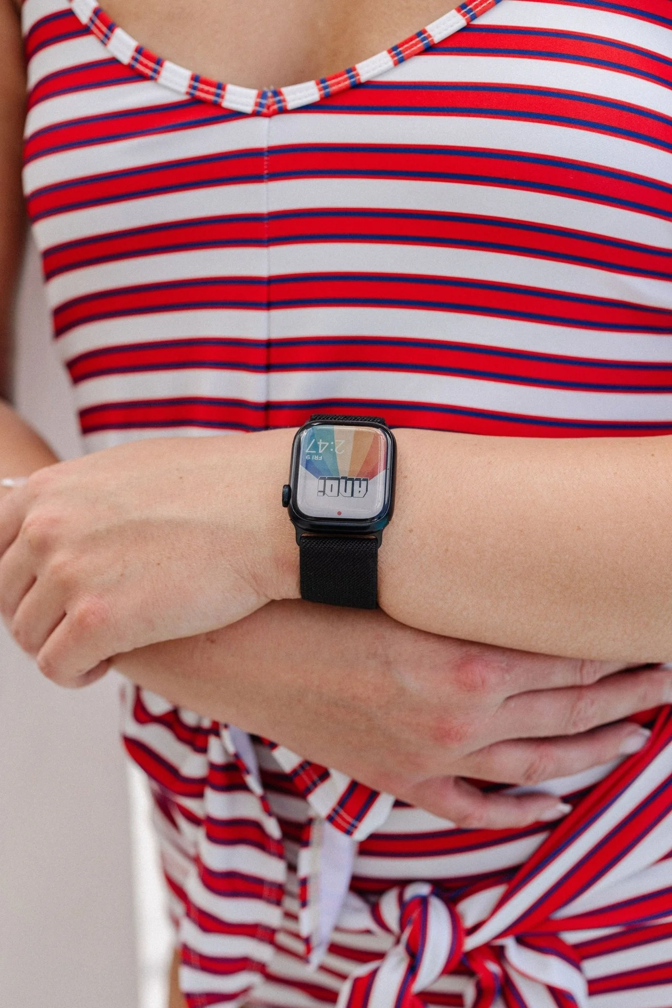 Jet Black Adjustable Elastic Watch Band - Image 6