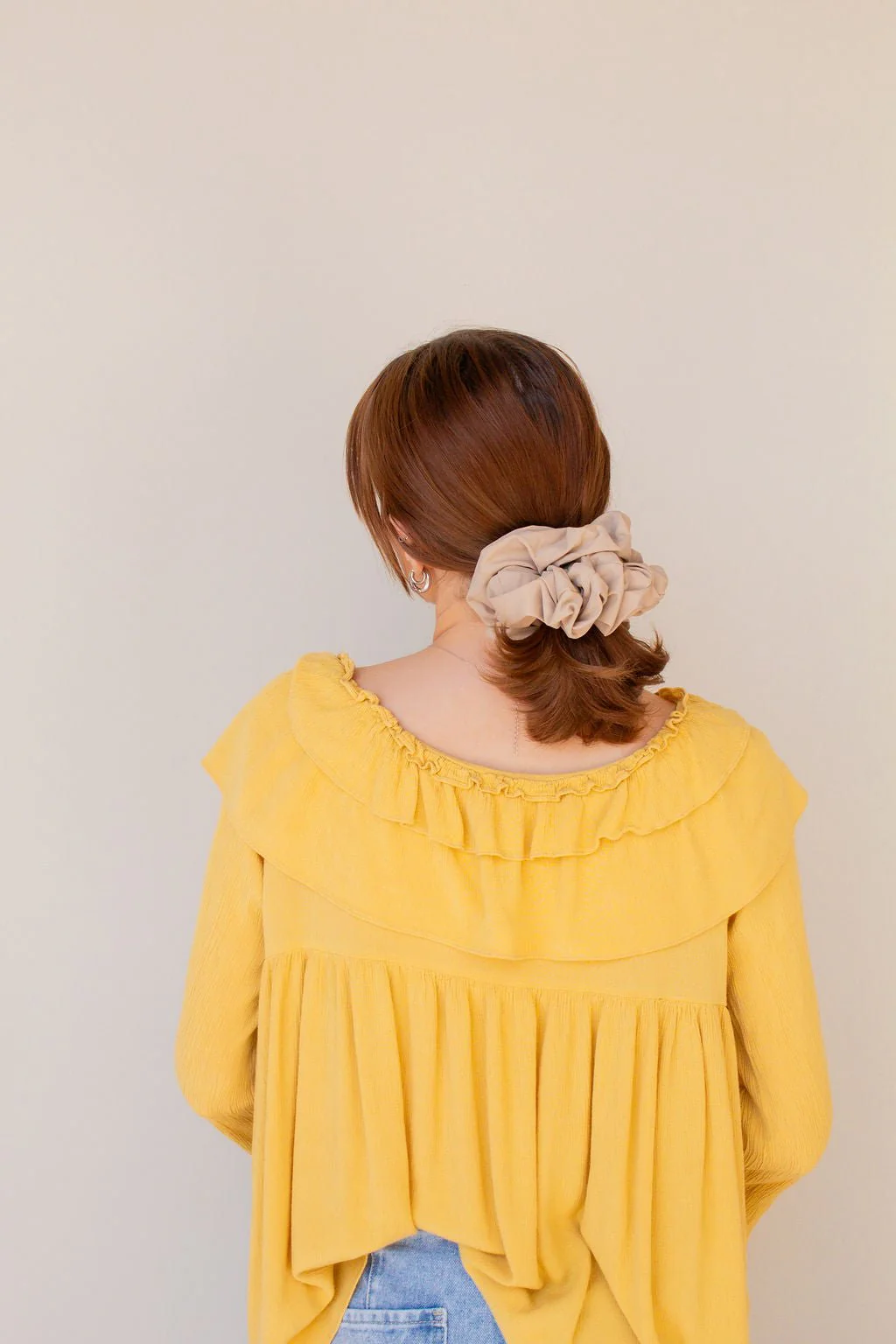 Tan Jumbo Athletic Scrunchie - Image 4