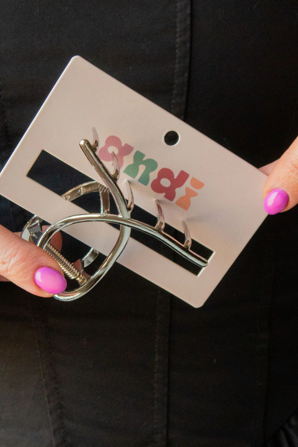 Mini Metal Loop Claw Clip - Image 3