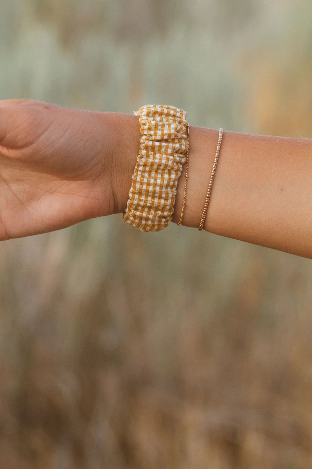 Mustard Gingham Watch Band - Image 4