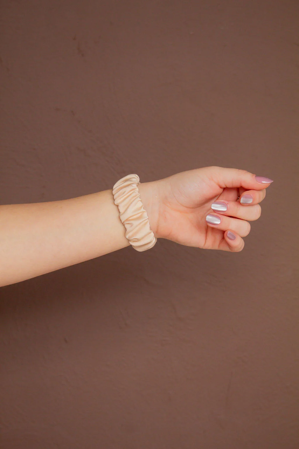 Oat Milk Luxe Scrunchie Band Compatible with Apple Watch - Image 4