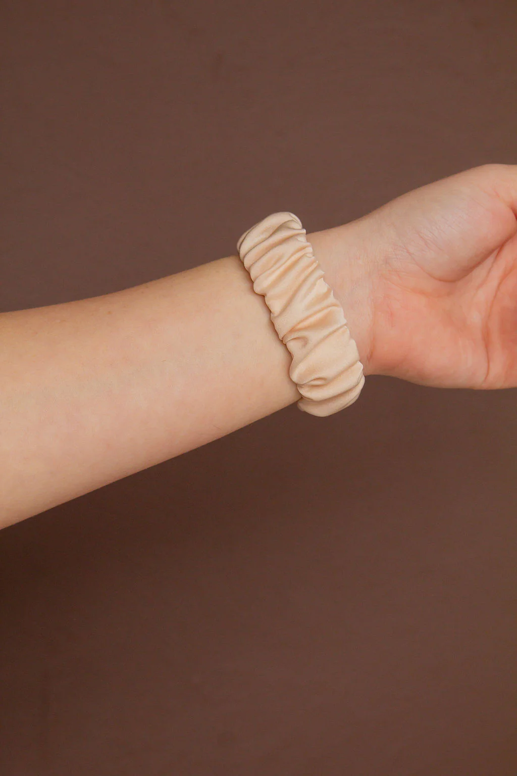 Oat Milk Luxe Scrunchie Band Compatible with Apple Watch - Image 7