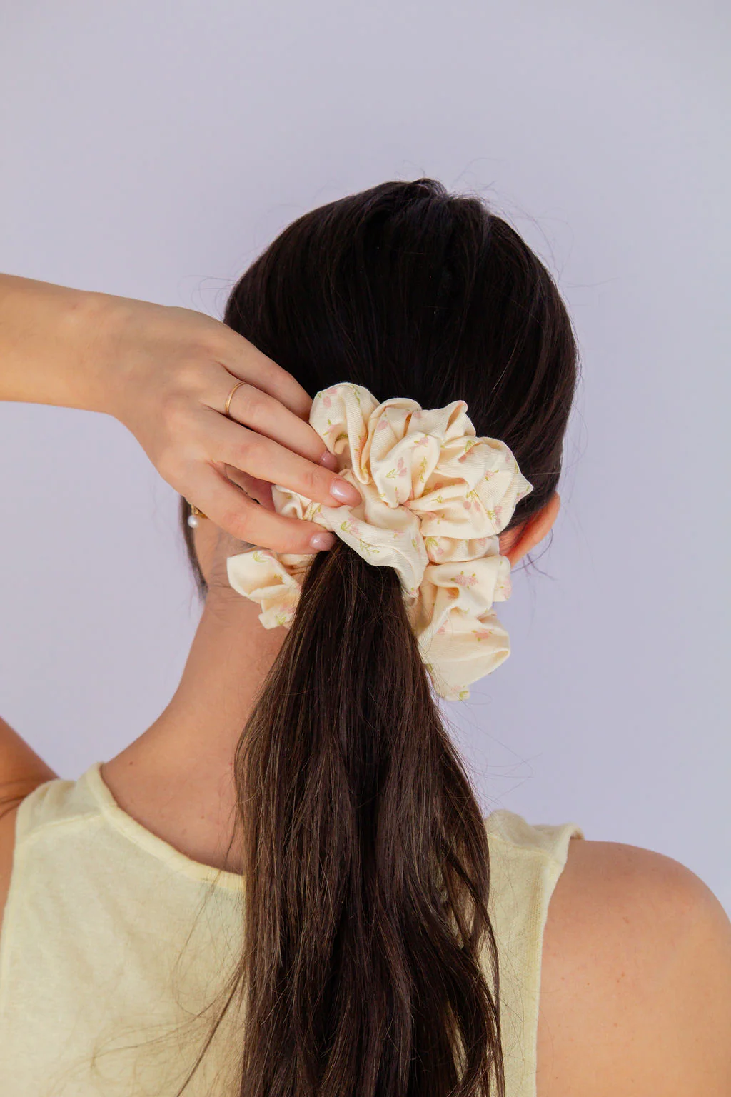 Pink Tulip Jumbo Scrunchie - Image 4