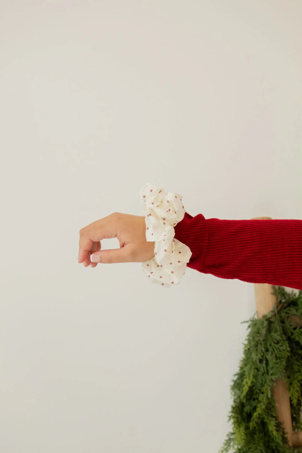 Red Polka Dot Jumbo Scrunchie - Image 3