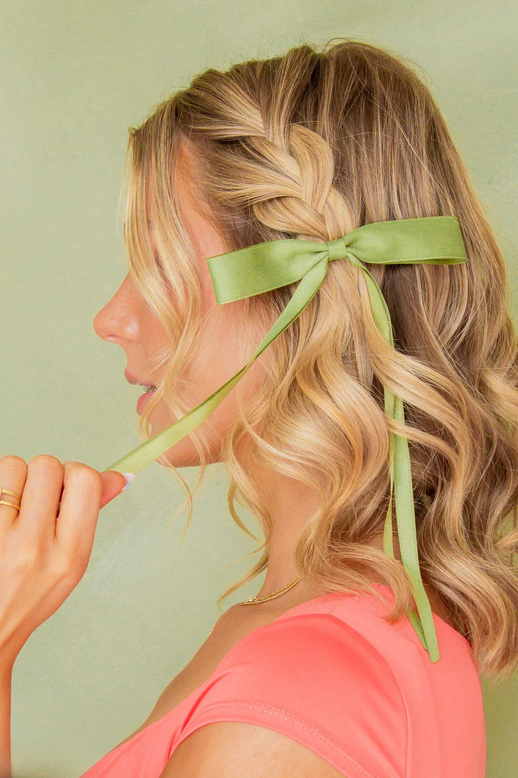 Satin Ribbon Long Bow Clip - Image 5