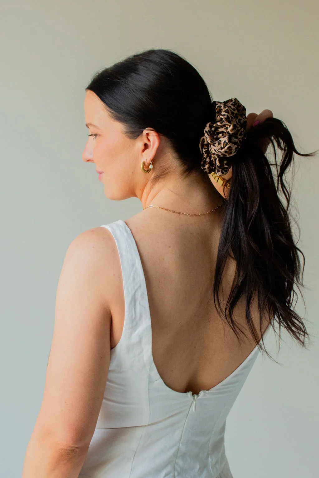 Spotted Cheetah Jumbo Scrunchie - Image 4