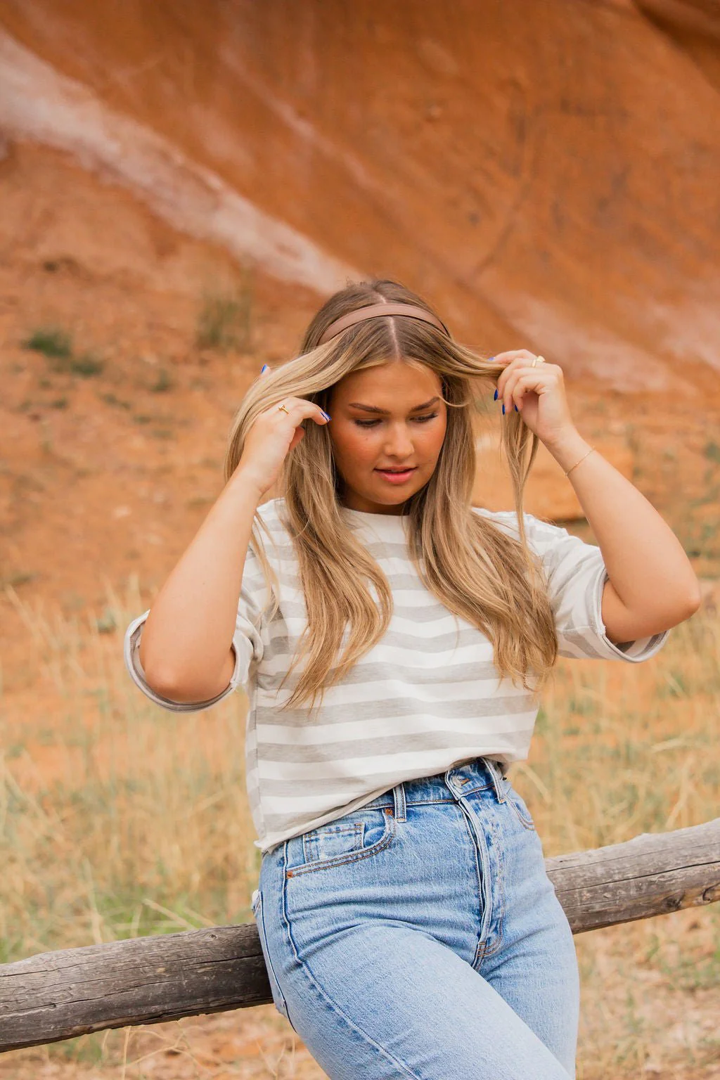 Thin Brown Leather Headband - Image 3